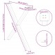 Sonata H Крака за маса за хранене с форма на X 2 бр. черни 90x(72-73) cm