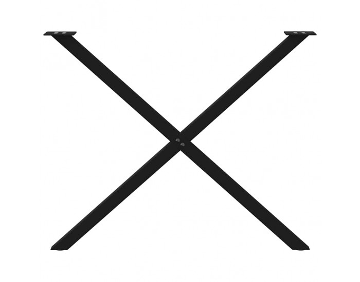Sonata H Крака за маса за хранене с форма на X 2 бр. черни 90x(72-73) cm
