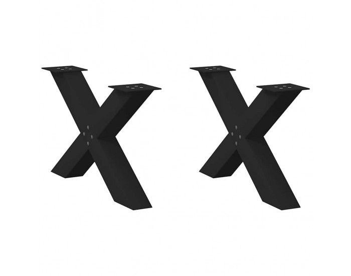 Sonata H Крака за масичка за кафе с форма на X 2 бр. черни