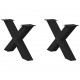 Sonata H Крака за масичка за кафе с форма на X 2 бр. черни