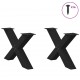 Sonata H Крака за масичка за кафе с форма на X 2 бр. черни