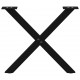Sonata H Крака за масичка за кафе с форма на X 2 бр. черни 38x(42-43) cm
