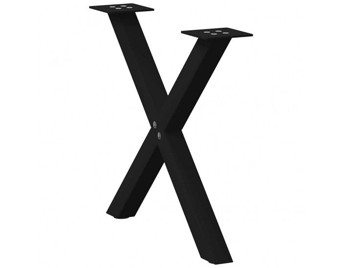 Sonata H Крака за масичка за кафе с форма на X 2 бр. черни 38x(42-43) cm