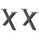 Sonata H Крака за масичка за кафе с форма на буквата X 2 бр. антрацит