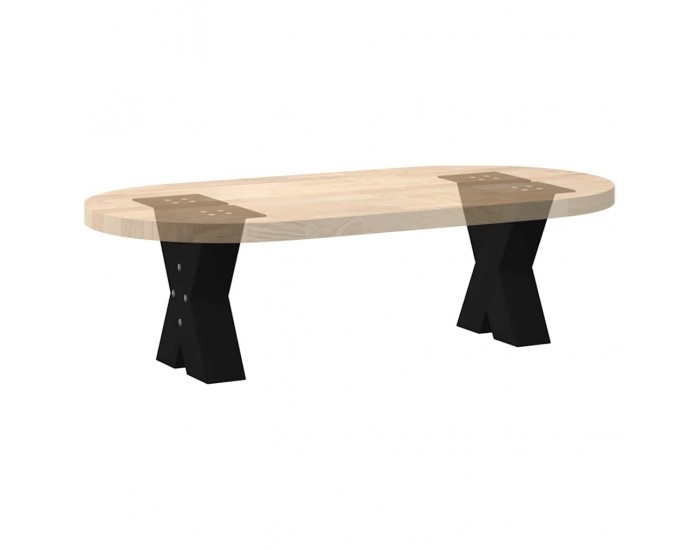 Sonata H Крака за масичка за кафе с форма на X 2 бр. черни 40x(30-31) cm