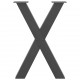 Sonata H Крака за маса за хранене с форма на X 2 бр. антрацит