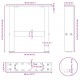 Sonata H Крака за масичка за кафе антрацит 2 бр. 40x(30-31) см стомана