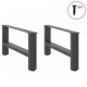 Sonata H Крака за масичка за кафе антрацит 2 бр. 60x(30-31) см стомана