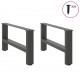 Sonata H Крака за масичка за кафе антрацит 2 бр. 70x(30-31) см стомана