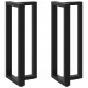 Sonata Picioare de masă de bar în formă de T, 2 buc., negru, 40x35x(100-101) cm, oțel