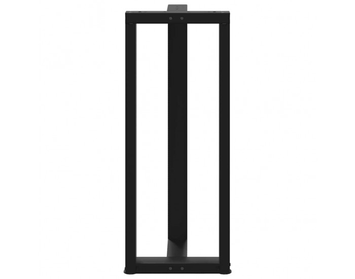 Sonata Picioare de masă de bar în formă de T, 2 buc., negru, 40x35x(100-101) cm, oțel