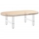 Sonata H Крака за масичка за кафе бели 2 бр. 60x(42-43) cm стомана