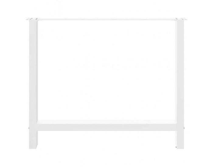 Sonata H Крака за трапезна маса бели 2 бр. 100x(72-73) cm стомана