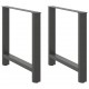 Sonata H Крака за трапезна маса Антрацит 2 бр. 80x(72-73) cm Стомана
