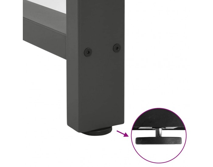 Sonata H Крака за трапезна маса Антрацит 2 бр. 80x(72-73) cm Стомана