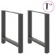 Sonata H Крака за трапезна маса Антрацит 2 бр. 80x(72-73) cm Стомана