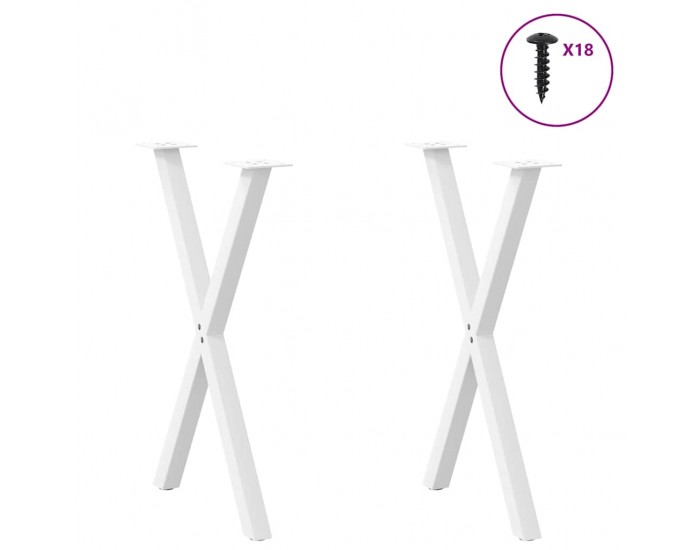 Sonata H Крака за маса за хранене с форма на X 2 бр. 57x(72-73) cm