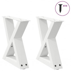Sonata H Крака за масичка за кафе 2 бр. бели 40x(30-31,3) cm стомана - Piese pentru mese