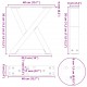 Sonata H Крака за масичка за кафе 2 бр. бели 40x(30-31,3) cm стомана