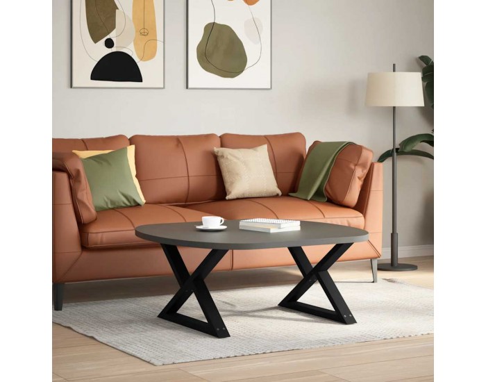 Sonata H Крака за масичка за кафе 2 бр. черни 70x(42-43,3) cm стомана