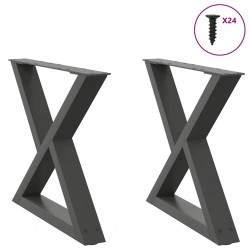 Sonata H Крака за масичка за кафе 2 бр. антрацит 60x(42-43,3) cm стомана - Piese pentru mese