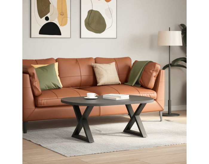 Sonata H Крака за масичка за кафе 2 бр. антрацит 60x(42-43,3) cm стомана