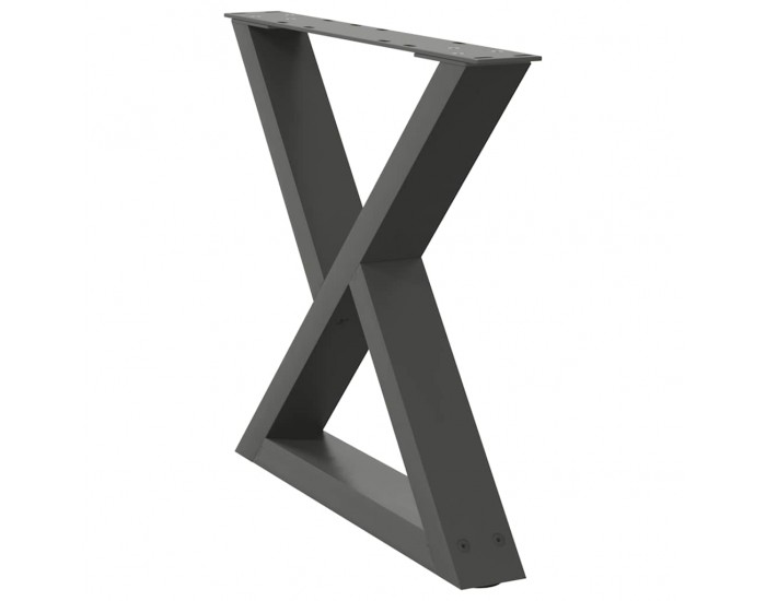 Sonata H Крака за масичка за кафе 2 бр. антрацит 60x(42-43,3) cm стомана