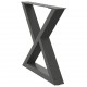 Sonata H Крака за масичка за кафе 2 бр. антрацит 60x(42-43,3) cm стомана