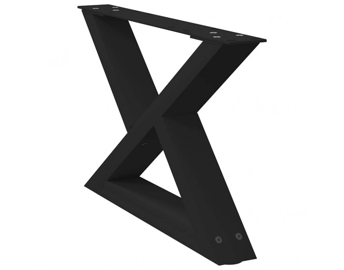 Sonata H Крака за масичка за кафе 2 бр. черни 60x(30-31,3) cm стомана