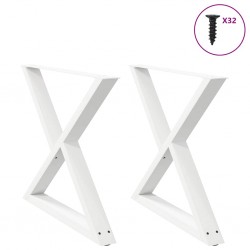 Sonata H Крака за трапезна маса 2 бр. бели 90x(72-73,3) cm стомана - Piese pentru mese