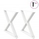 Sonata H Крака за трапезна маса 2 бр. бели 90x(72-73,3) cm стомана