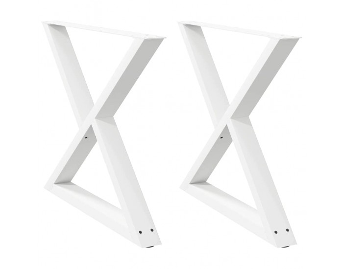 Sonata H Крака за трапезна маса 2 бр. бели 90x(72-73,3) cm стомана