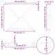 Sonata H Крака за трапезна маса 2 бр. бели 90x(72-73,3) cm стомана