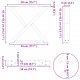 Sonata H Крака за масичка за кафе 2 бр. антрацит 50x(42-43,3) см стомана