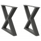 Sonata H Крака за масичка за кафе 2 бр. антрацит 50x(42-43,3) см стомана