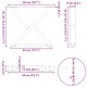 Sonata Picioare pentru măsuță de cafea, 2 buc., negru, 50x(42-43,3) cm, oțel