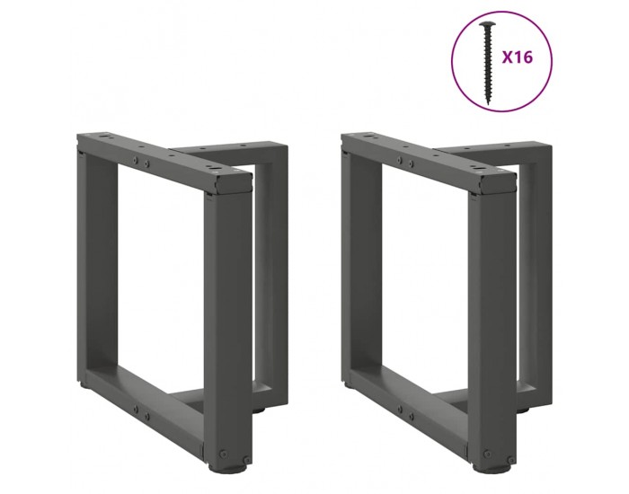 Sonata H Крака за холна маса T-образна 2 бр 50x25x(42-43) см стомана