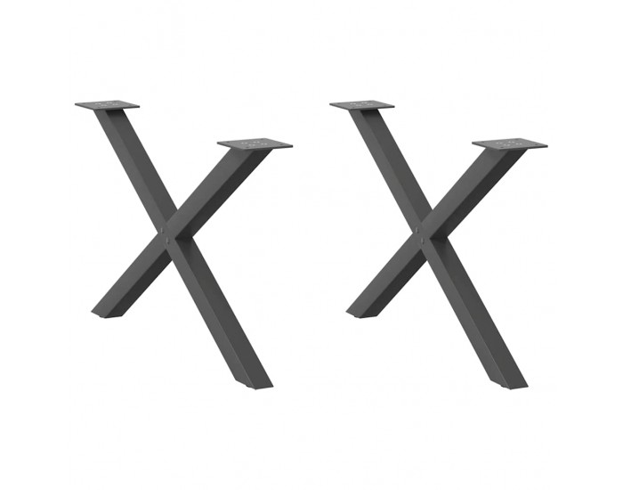 Sonata H Крака за холна маса X-образна 2бр антрацит 70x(42-43)см стомана