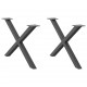 Sonata H Крака за холна маса X-образна 2бр антрацит 70x(42-43)см стомана