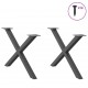 Sonata H Крака за холна маса X-образна 2бр антрацит 70x(42-43)см стомана
