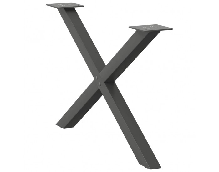 Sonata H Крака за холна маса X-образна 2бр антрацит 70x(42-43)см стомана