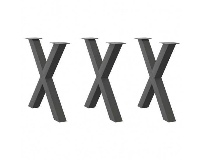 Sonata H Крака за трапезна маса с X-образна 3 бр 70x(72-73) см стомана