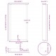 Sonata H Крака холна маса U-образна 2бр антрацит 60x(110-111)см стомана