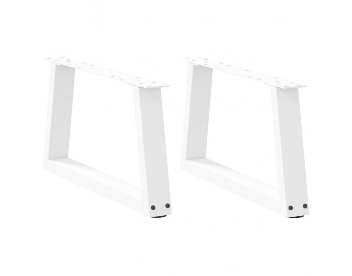 Sonata Picioare pentru măsuță de cafea în formă de V, 2 buc., alb, 60x(30-31,3) cm, oțel