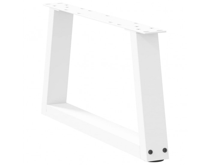 Sonata Picioare pentru măsuță de cafea în formă de V, 2 buc., alb, 60x(30-31,3) cm, oțel