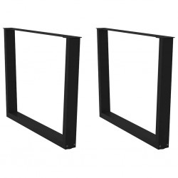 Sonata Picioare de masă în formă de V, 2 buc., negru, 100 x (72-73,3) cm, oțel