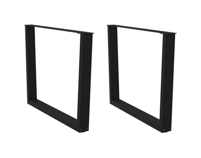 Sonata Picioare de masă în formă de V, 2 buc., negru, 100 x (72-73,3) cm, oțel