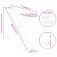 Sonata H Крака за масичка за кафе с форма на X 2 бр. черни 70x(42-43) cm