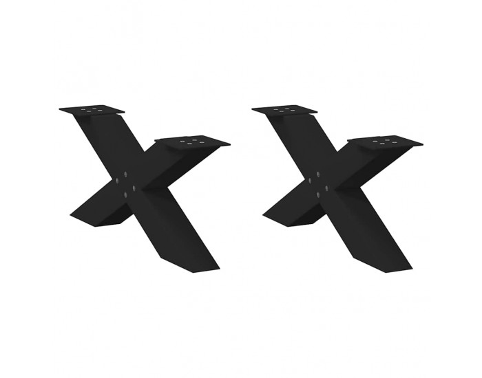 Sonata H Крака за масичка за кафе с форма на X 2 бр. черни