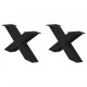 Sonata H Крака за масичка за кафе с форма на X 2 бр. черни